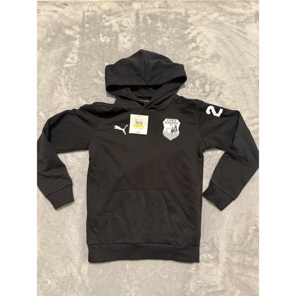 Puma teamGOAL 23 Casuals Hoodie Boys Medium Black Corte Madera FC Soccer 656711